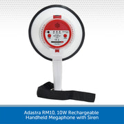 Adastra RM10, 10W Rechargeable Handheld Megaphone with Siren