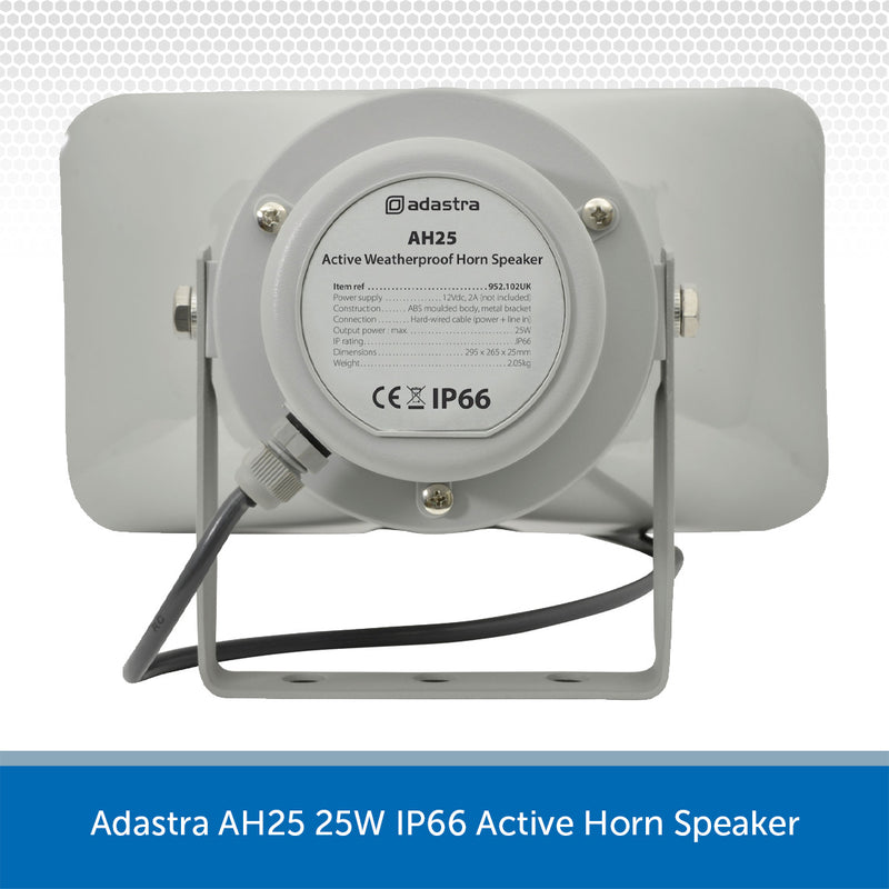 Adastra AH25 25W IP66 Active Horn Speaker