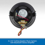 2 x 5.25" Ceiling Speaker Music System with Bluetooth Stereo Amplifier