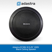 Restaurant Background Music System & Bluetooth - Up to 12 Black Adastra In-Ceiling Speakers