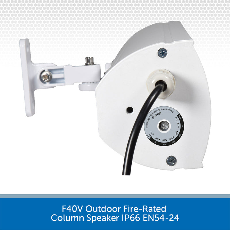 Adastra F40V Outdoor Fire-Rated Column Speaker IP66 EN54-24, 100V / 8 Ohms