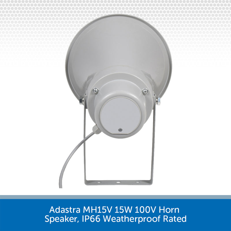 Adastra MH15V 15W 100V Horn Speaker, IP66 Weatherproof Rated