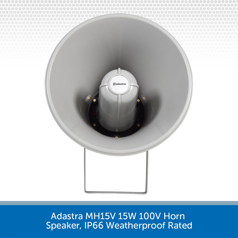 Adastra MH15V 15W 100V Horn Speaker, IP66 Weatherproof Rated