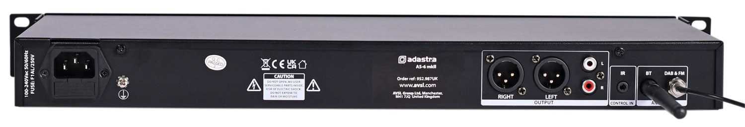 Adastra AS-6 MKII Audio Source Multi-Player With CD, DAB+, Bluetooth