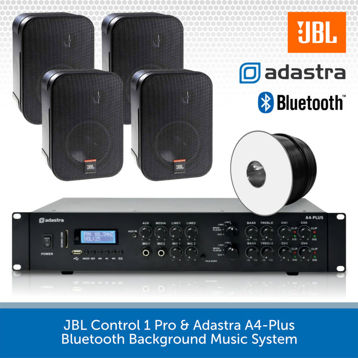 Jbl Control Plus JBL Control 1 Pro Speaker System With Bluetooth Amplifier | Audio Volt