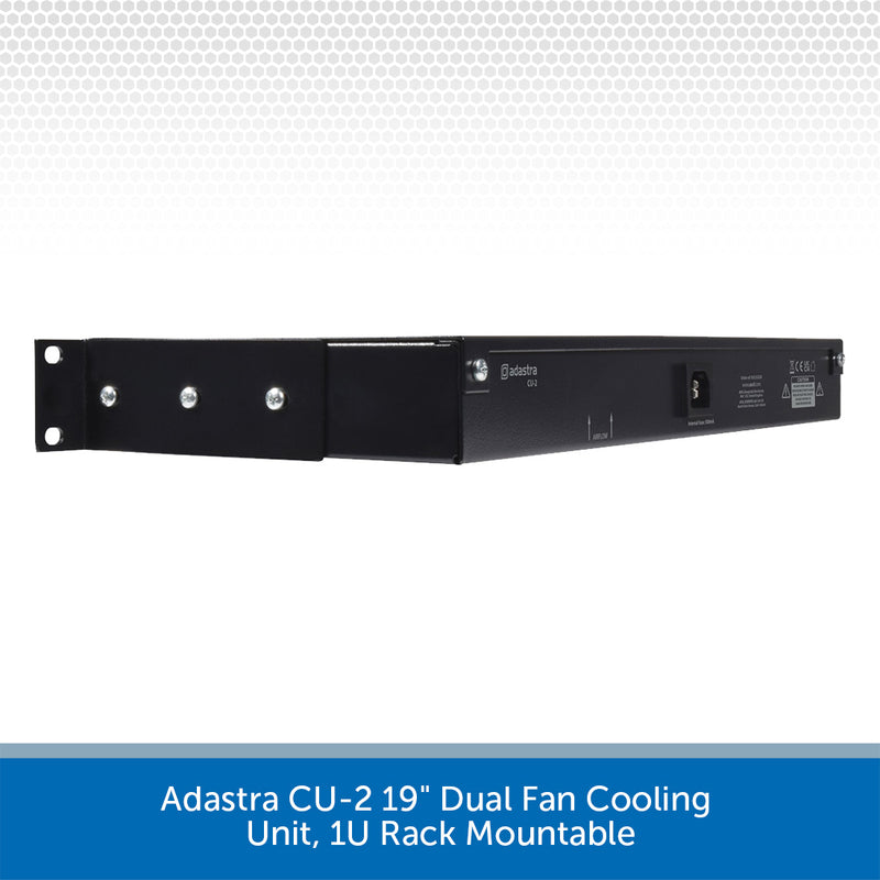Adastra CU-2 19" Dual Fan Cooling Unit, 1U Rack Mountable