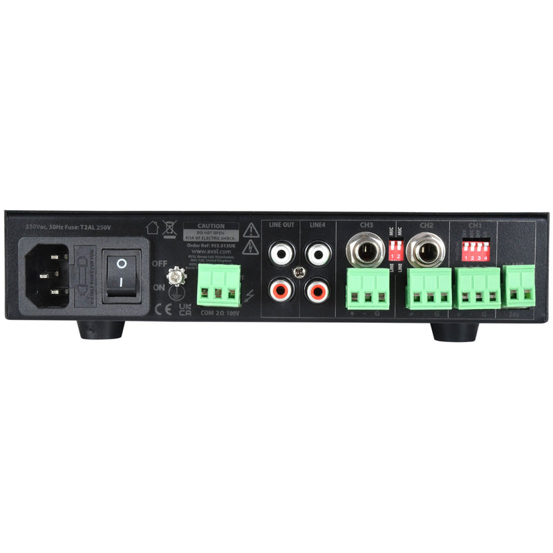 Adastra UA240 Compact 240W Mixer Amplifier 100V & 2 Ohm