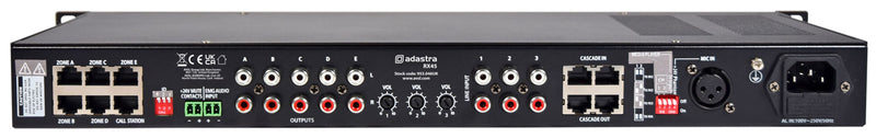 Adastra RX45 - Advanced 5-Zone Audio Matrix System With Bluetooth, DAB+ & USB