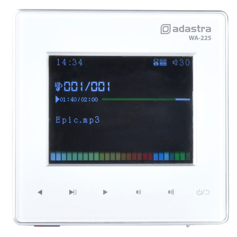 Adastra WA-225 Wall-Mount 2 x 25W Amplifier with Bluetooth, USB/SD & FM Tuner