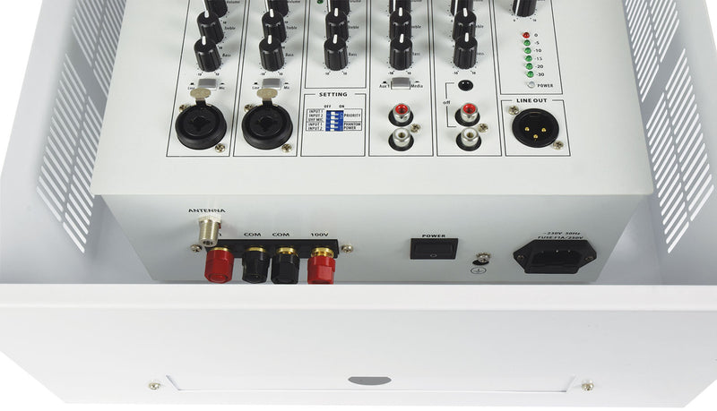 Adastra SA120 120W Lockable Wall-Mount PA Amplifier with Bluetooth & Mic