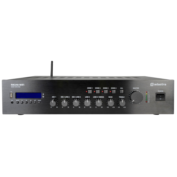 Adastra RM240-WIFI 240W 100V Mixer Amplifier With WiFi, Internet Radio, USB & Bluetooth