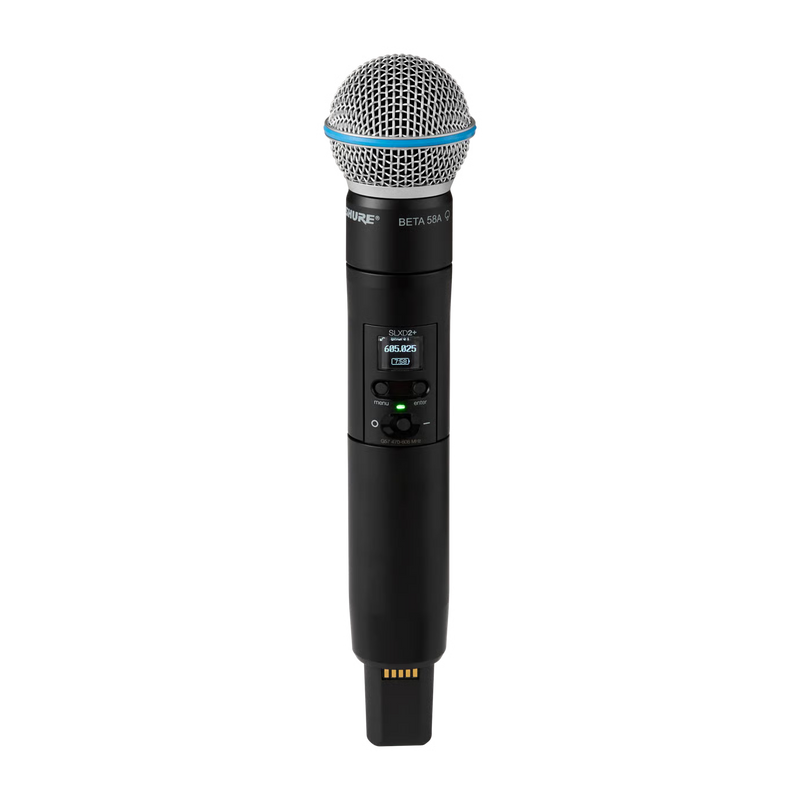 Shure SLXD24+/B58 Wireless Handheld System with Beta 58A Microphone  - CH38/CH70
