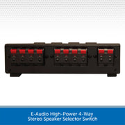 E-Audio High-Power 4-Way Stereo Speaker Selector Switch