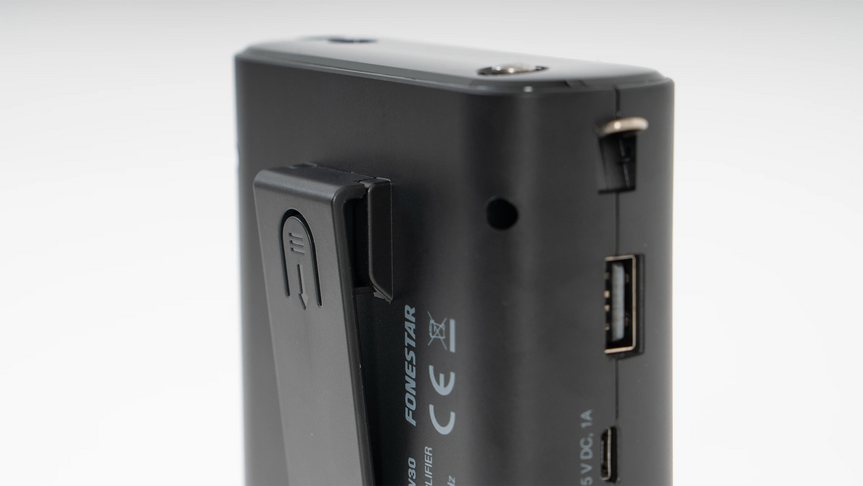 Fonestar ALTA-VOZ-30 Portable Waistband Amplifier with Headworn Microphone, USB/SD Player & Voice Recording