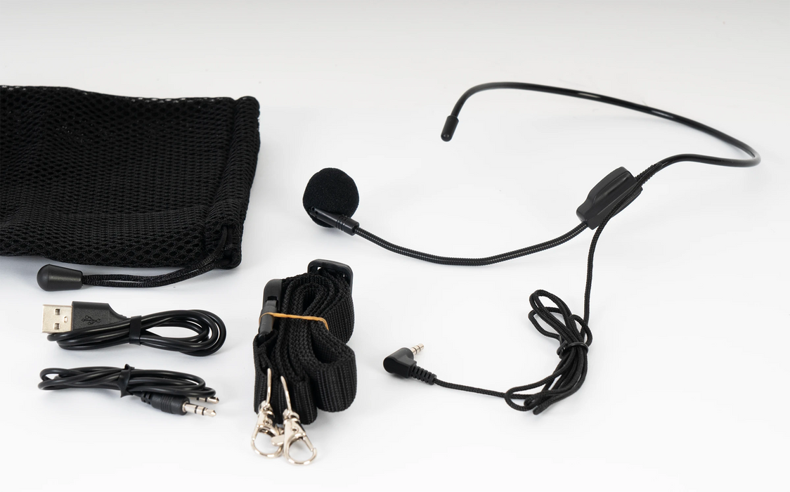 Fonestar ALTA-VOZ-30 Portable Waistband Amplifier with Headworn Microphone, USB/SD Player & Voice Recording