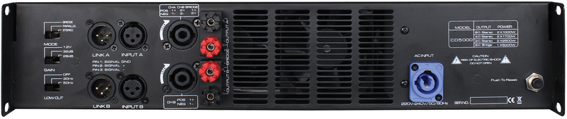 Zenith CD5000 2 x 2500W Power Amplifier 2/4/8Ω