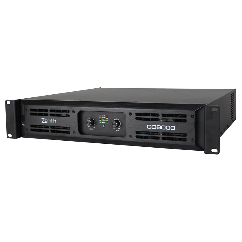 Zenith CD8000 2 x 4000W Power Amplifier 2/4/8Ω