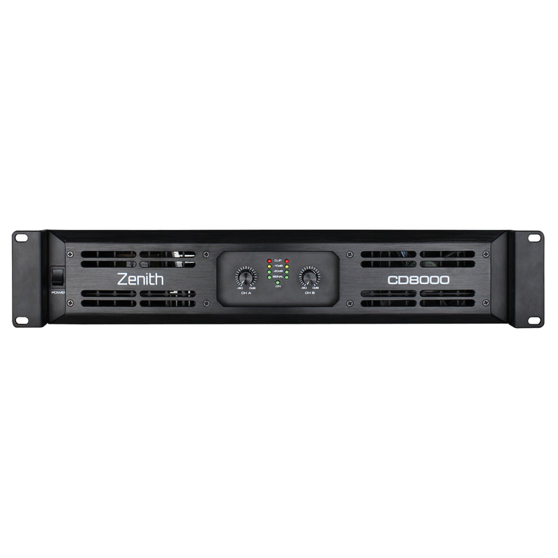 Zenith CD8000 2 x 4000W Power Amplifier 2/4/8Ω