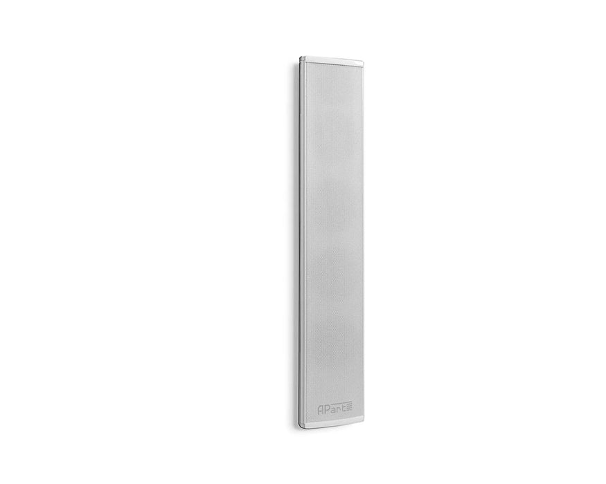 Apart COLW41 4x3.3" + HF 40W 100V IP66 Column Loudspeaker, White with L-Brackets