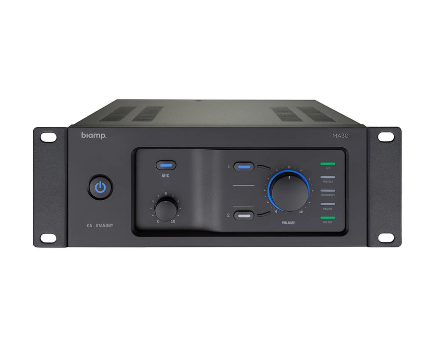 Biamp MA30 Half-Rack 30W Mixer Amplifier 100V & 4 Ohm