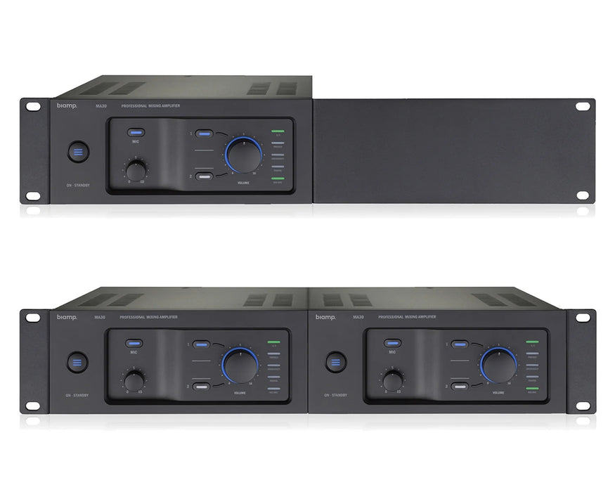 Biamp MA30 Half-Rack 30W Mixer Amplifier 100V & 4 Ohm