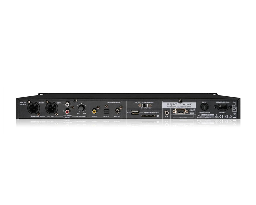 Biamp PC1000RMKII Professional Rack-Mount CD/USB/SD Card Media Player