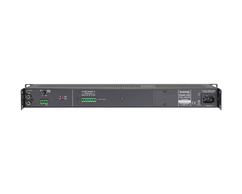 Biamp Revamp1120T 1-Channel Power Amplifier, 1 x 120W, 100V / 4-8 Ohms