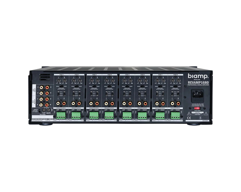 Biamp Revamp1680 16-Channel Power Amplifier 16 x 80W / 8 x 160W, 4-8 Ohms