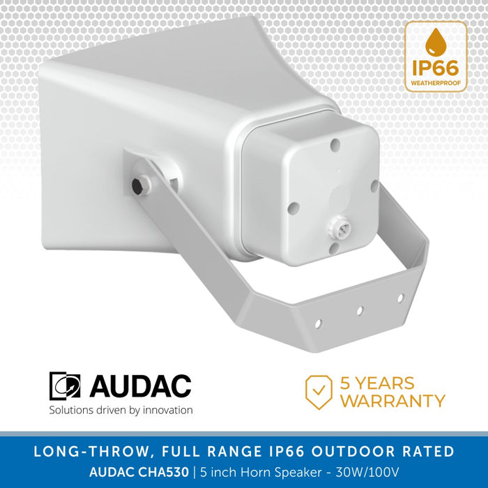 AUDAC CHA530 5 inch Full Range Long-Throw Horn Speaker - 30W/100V Line