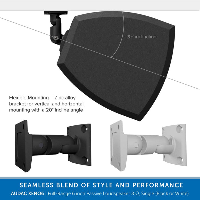 AUDAC XENO6 Full-Range 6 inch Passive Loudspeaker 8 Ω, Single (Black or White)