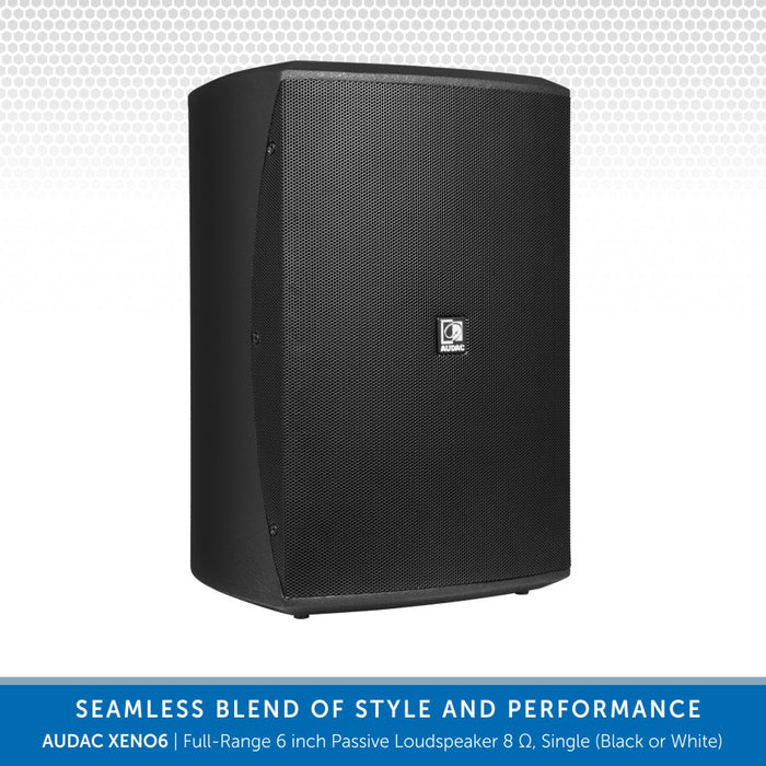 AUDAC XENO6 Full-Range 6 inch Passive Loudspeaker 8 Ω, Single (Black or White)