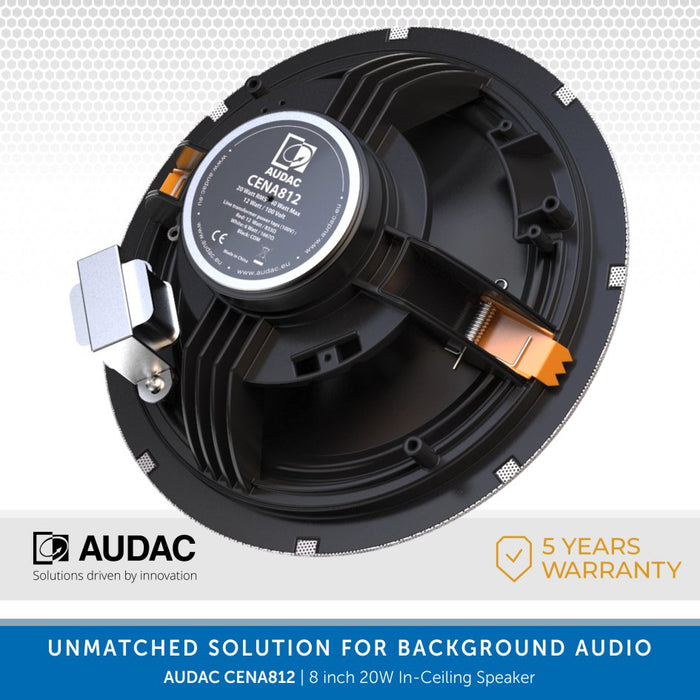AUDAC CENA812W - Premium 20W, 8 Inch In-Ceiling Speaker