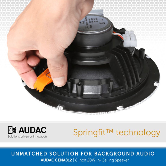 AUDAC CENA812W - Premium 20W, 8 Inch In-Ceiling Speaker