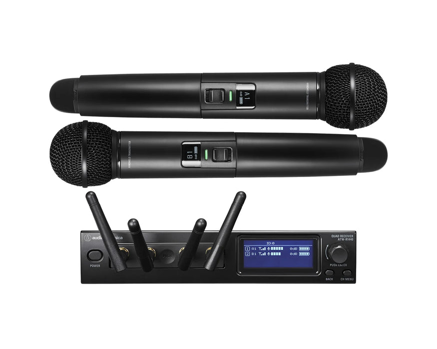 Audio Technica ATW-1422 System 20 PRO Dual Handheld Wireless Microphone System 2.4GHz