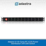 Adastra 1U 10-Gang IEC PDU