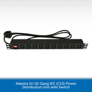 Adastra 1U 10-Gang IEC PDU 2