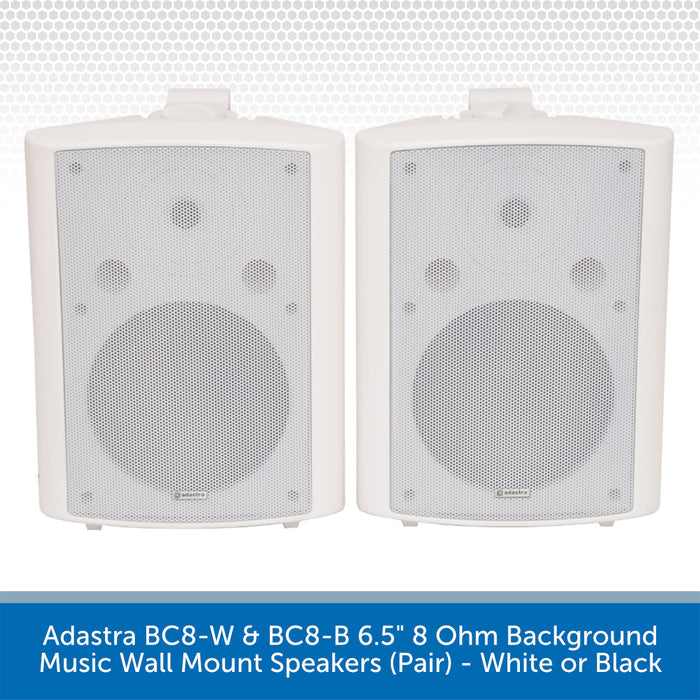 Pair Leviton AutoSurge In-Wall Speakers – White, 8", 2-Way, 160W RMS – SGI80-W (New Old Stock)