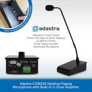 PA Announcement System for Small Shops, Forecourts & Waiting Rooms - Wall or Horn Speakers