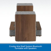 Crosley Aria Shelf System Bluetooth Turntable with Speakers