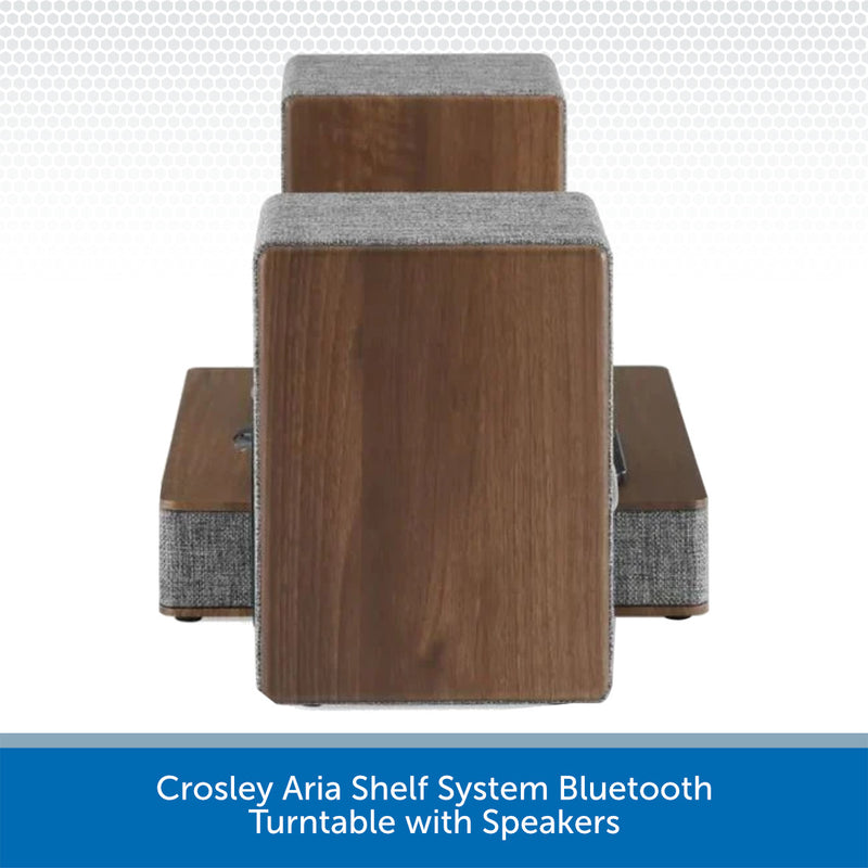 Crosley Aria Shelf System Bluetooth Turntable with Speakers