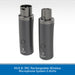 Two dark gray NUX B-3RC rechargeable wireless microphone systems shown side by side on a white background with a blue text banner at the bottom.
