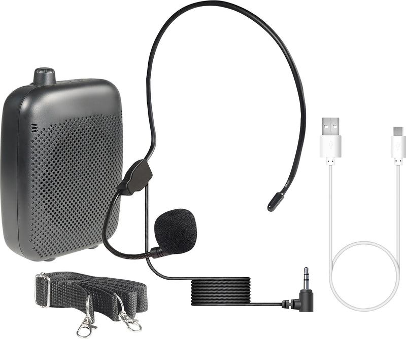 E-Audio 10W Portable Waistband Voice Amplifier with Bluetooth & Wired Headset Microphone