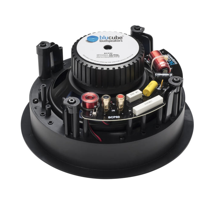 BluCube BCP80 8" 2-Way Polypropylene Ceiling Speakers (Pair) - 4/8 Ohms