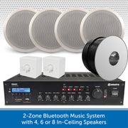 2-Zone Bluetooth & DAB Music System with up to 8 Bosch In-Ceiling Speakers