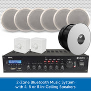 2-Zone Bluetooth & DAB Music System with up to 8 Bosch In-Ceiling Speakers