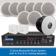 2-Zone Bluetooth & DAB Music System with up to 8 Bosch In-Ceiling Speakers