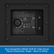 Bose DesignMax DM10S-SUB 10" High-Power Passive Subwoofer Back