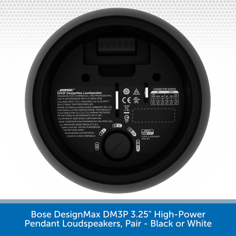 Bose DesignMax DM3P 3.25" High-Power Pendant Loudspeakers Back