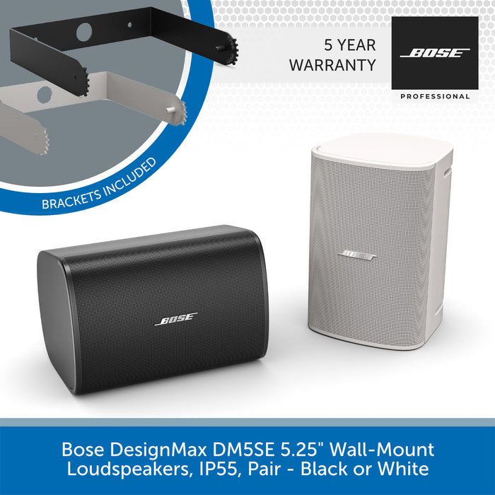 Bose DesignMax DM5SE Wall Speaker, IP55 Rated, Pair Audio Volt