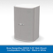 Bose DesignMax DM5SE 5.25" Wall-Mount Loudspeakers, IP55 Outdoor Rated, Pair - White